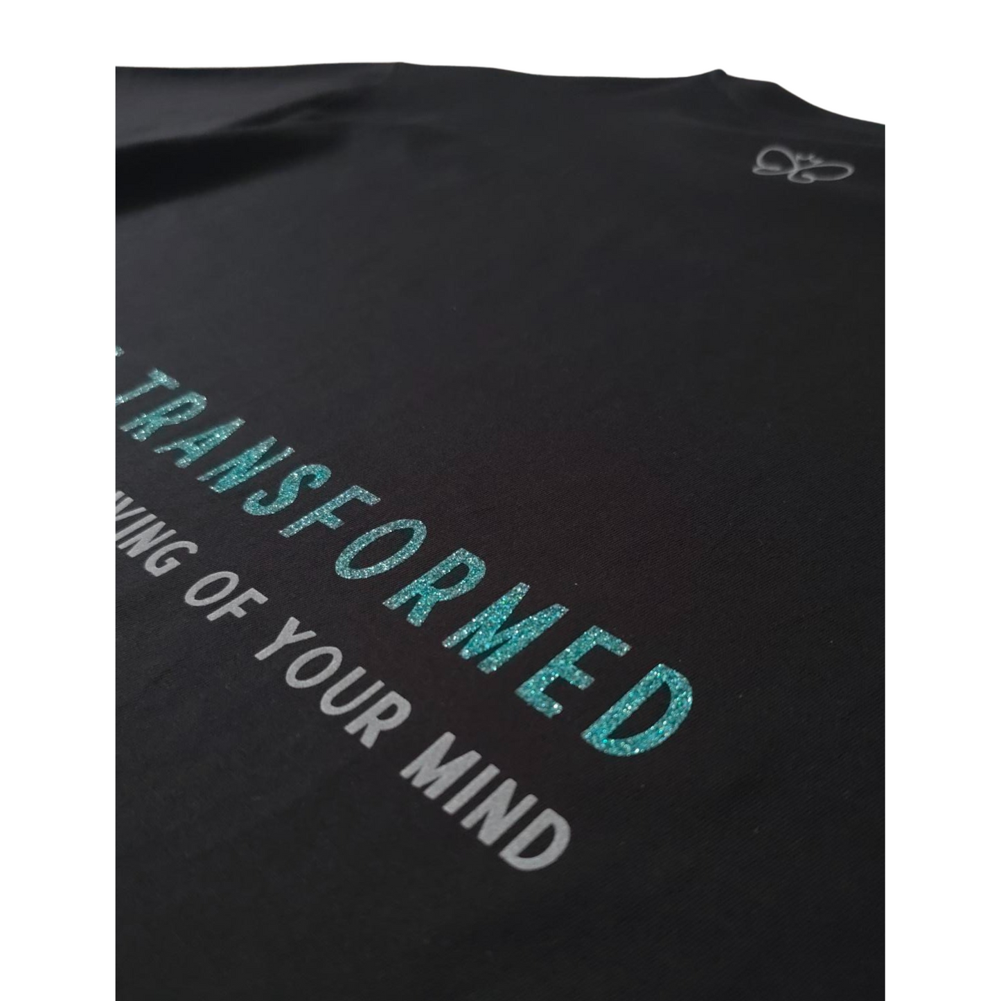 BE TRANSFORMED - BOXY/CROPPED T-SHIRT - ROMANS 12:2 - BEACH BLUE