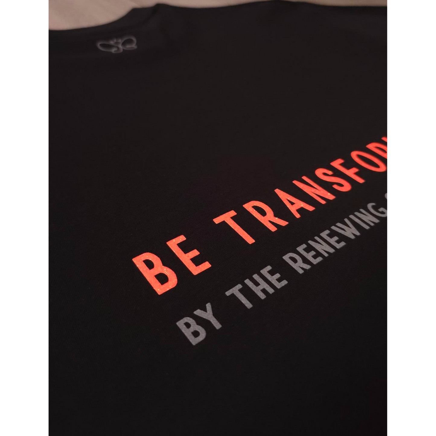 BE TRANSFORMED - BOXY/CROPPED T-SHIRT - ROMANS 12:2 - WATERMELON