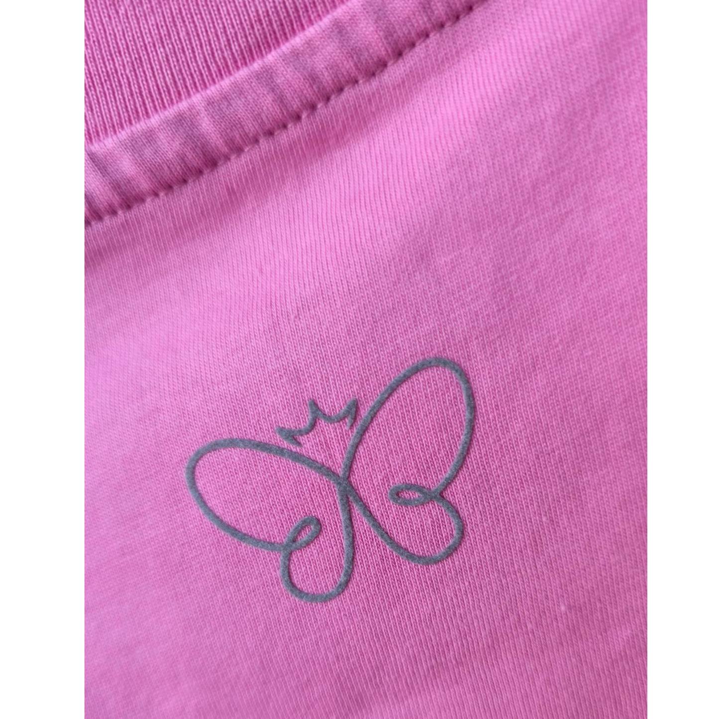 BE TRANSFORMED - BOXY/CROPPED T-SHIRT - ROMANS 12:2 - NEON PINK ON PINK