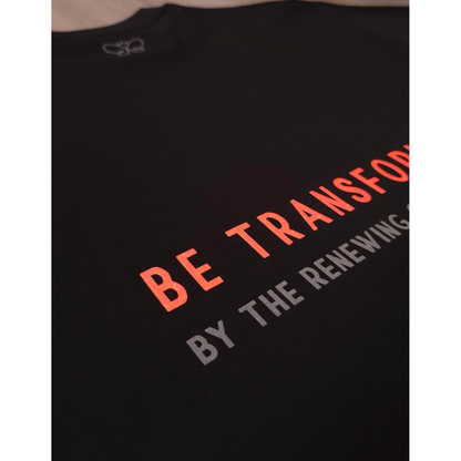 BE TRANSFORMED - BOXY/CROPPED T-SHIRT - ROMANS 12:2 - WATERMELON